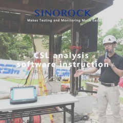 Cross hole sonic logging analysis software instructional video