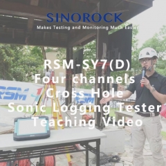RSM-SY7(D)Four channels Cross Hole Sonic Logging Tester Teaching Video